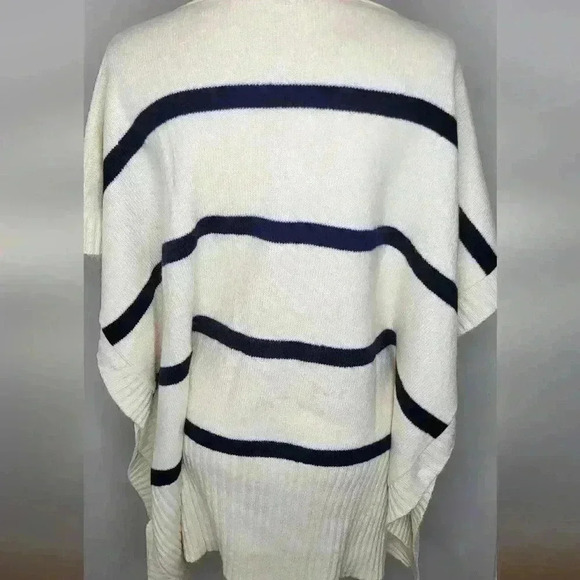Loft Striped Modern Poncho NWT New Womens Size M L - Picture 6 of 15